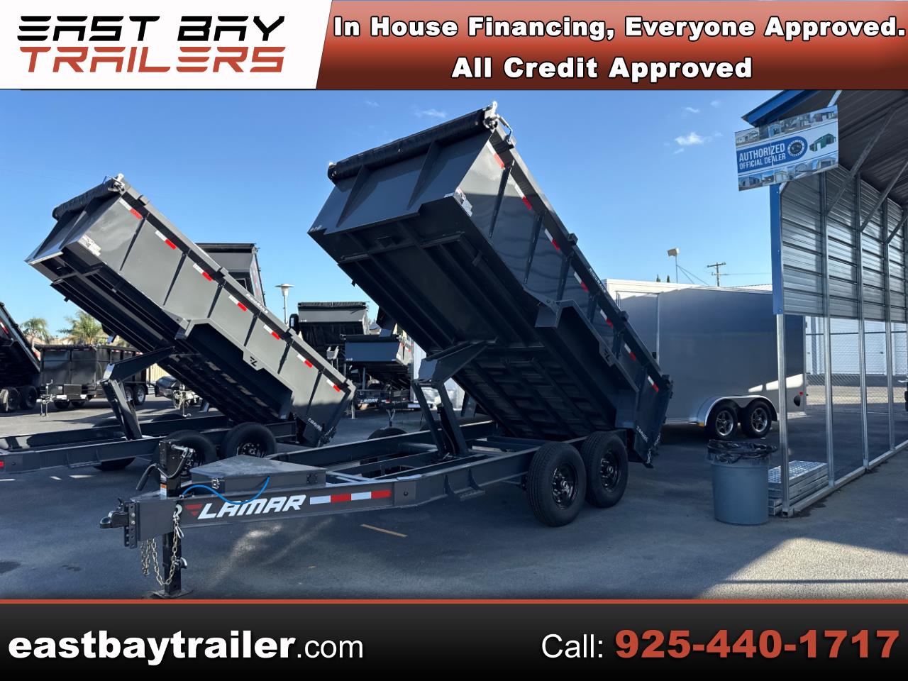 2026 Lamar Dump Trailer 83 x14 3 FOOT SIDES 14000 GVWR RAMPS TARP