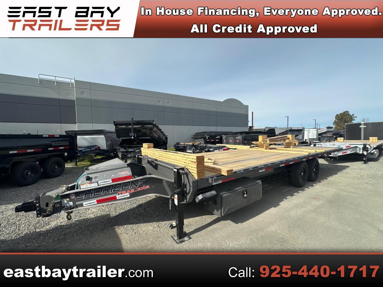 2026 Horizon Trailers 22 FFT 24' x 102" x 36" BP 7K 2A FULL TILT FLATDECK