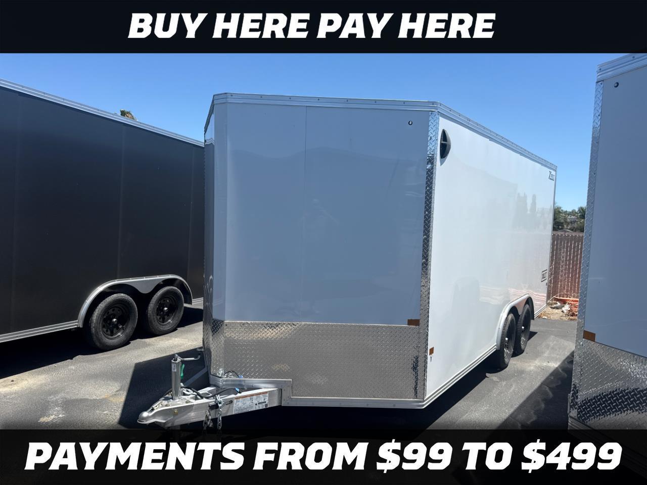 2026 Alcom 8/28 NEW ALCOM 8.5 X 16 V NOSE EXT ROOF UTV HAULER