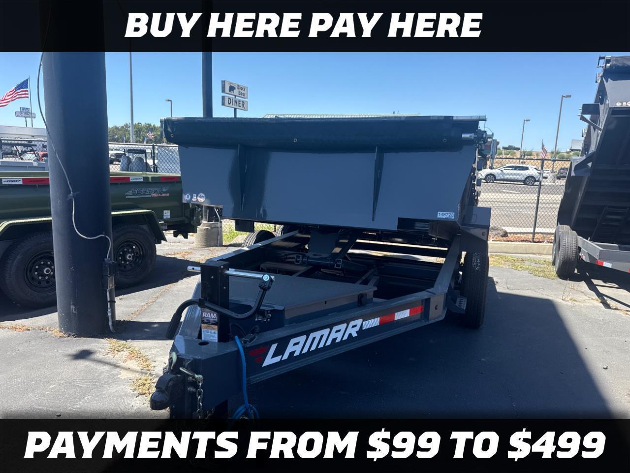2026 Lamar 12 Foot Dump NEW LAMAR 12 FOOR 14000 GVWR 7 GUAGE FLOORS TARP
