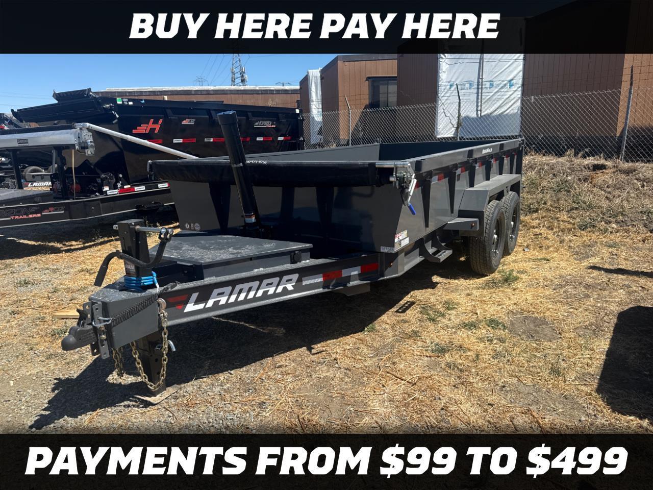 2027 Lamar 14 Foot Dump NEW 14 FOOT 2 FOOT SIDES TELESCOPIC RAMPS