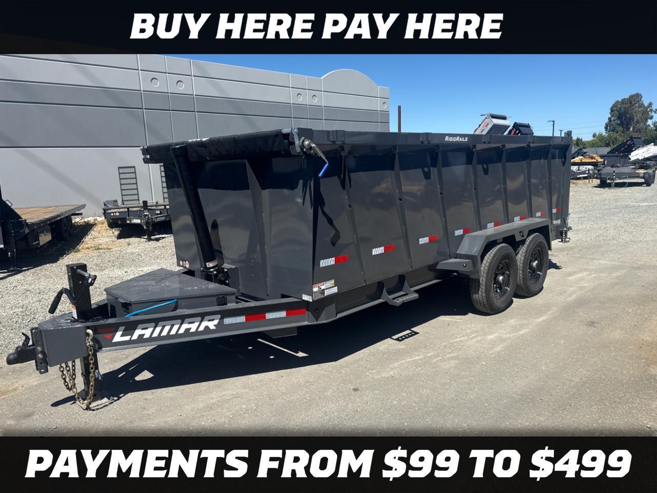 2027 Lamar 16 Foot Dump 16 FOOT 4 FOOT SIDES TELESCOPIC RAMPS