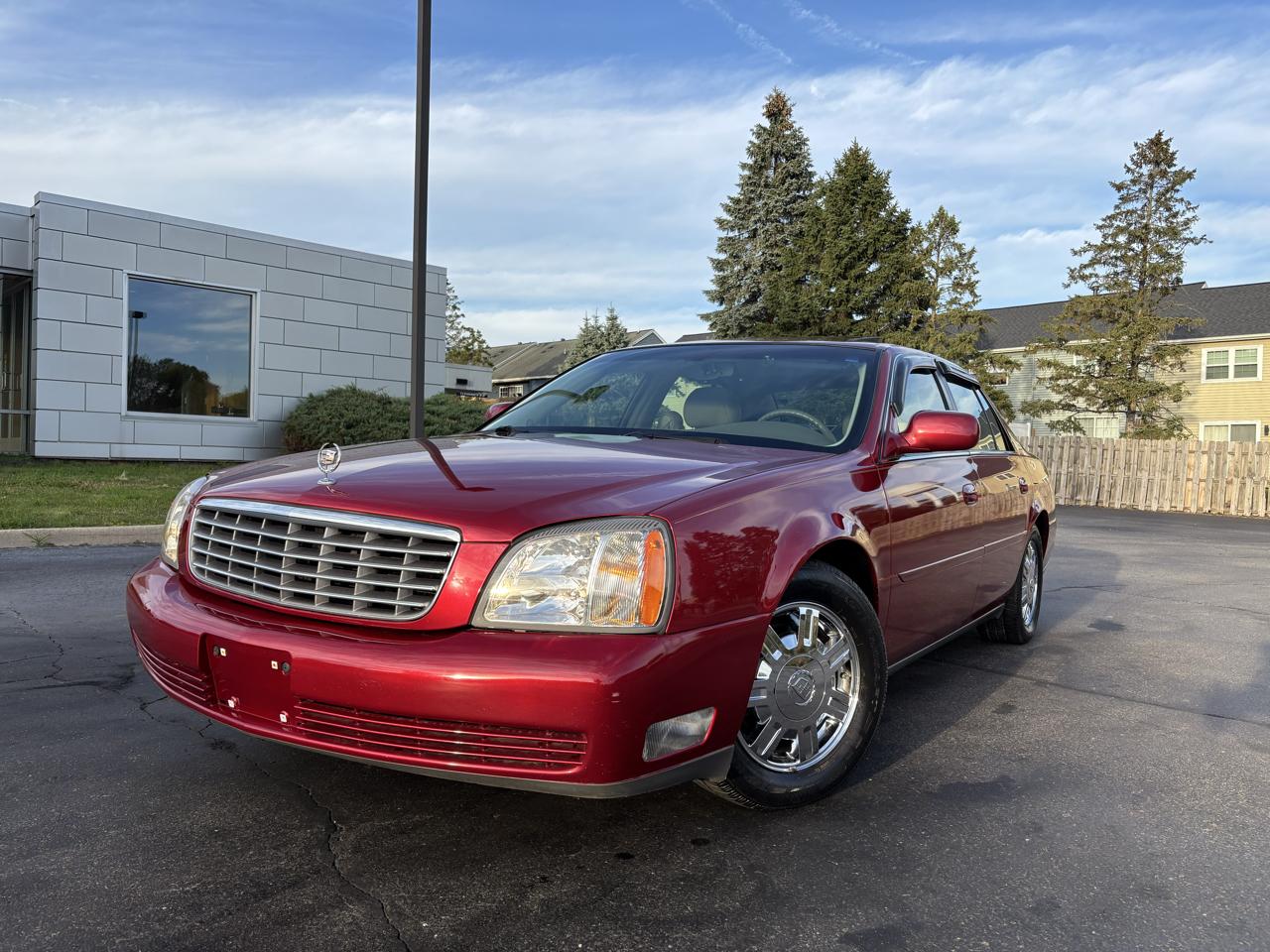 Crimson Red Pearl 2003 Cadillac DeVille Sedan Front-Wheel Drive 4-Speed Automatic