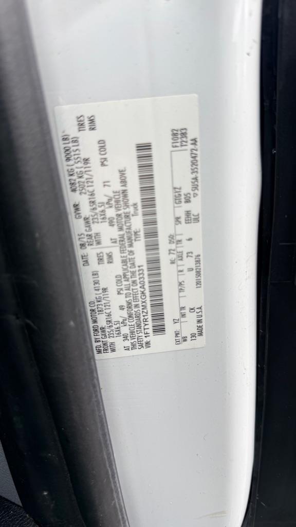 Ford Transit 250 Van Low Roof 60/40 Pass.130-in. WB 2016