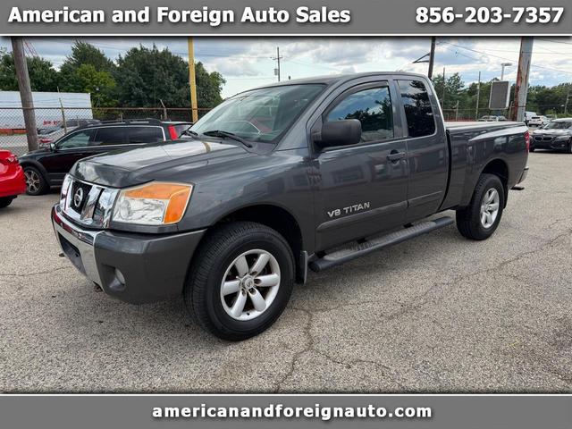 Gray 2012 Nissan Titan Pickup Truck Four-Wheel Drive Automatic