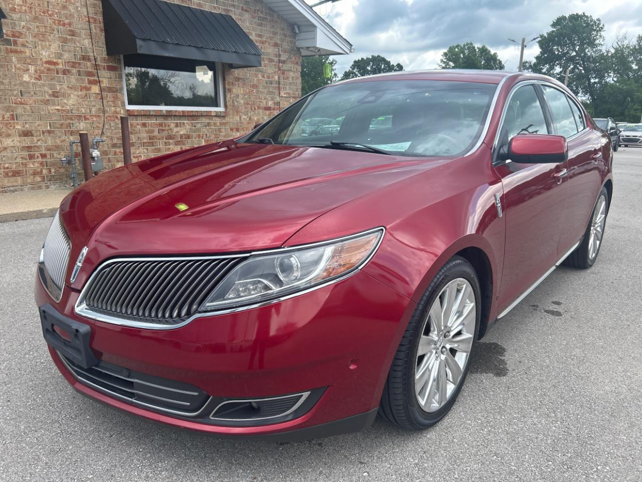 Red 2013 Lincoln MKS EcoBoost AWD Sedan All-Wheel Drive Automatic