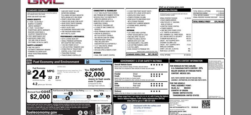 GMC Sierra 1500 Denali Crew Cab 4WD SWB 2023