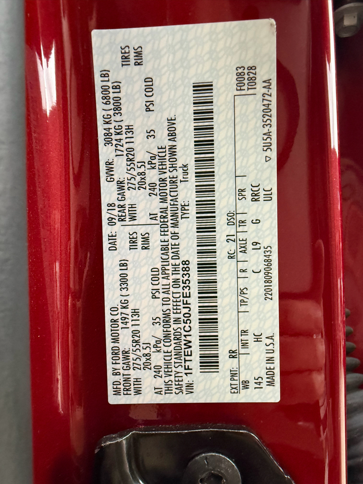 Ford F-150 Lariat 2WD SuperCrew 5.5' Box 2018 Ford F-150 Lariat 2WD SuperCrew 5.5' Box 2018