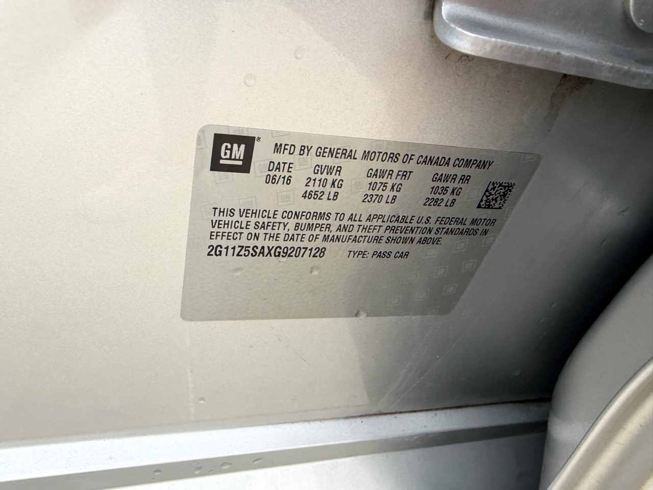 Chevrolet Impala 4dr Sdn LS w/1LS 2016