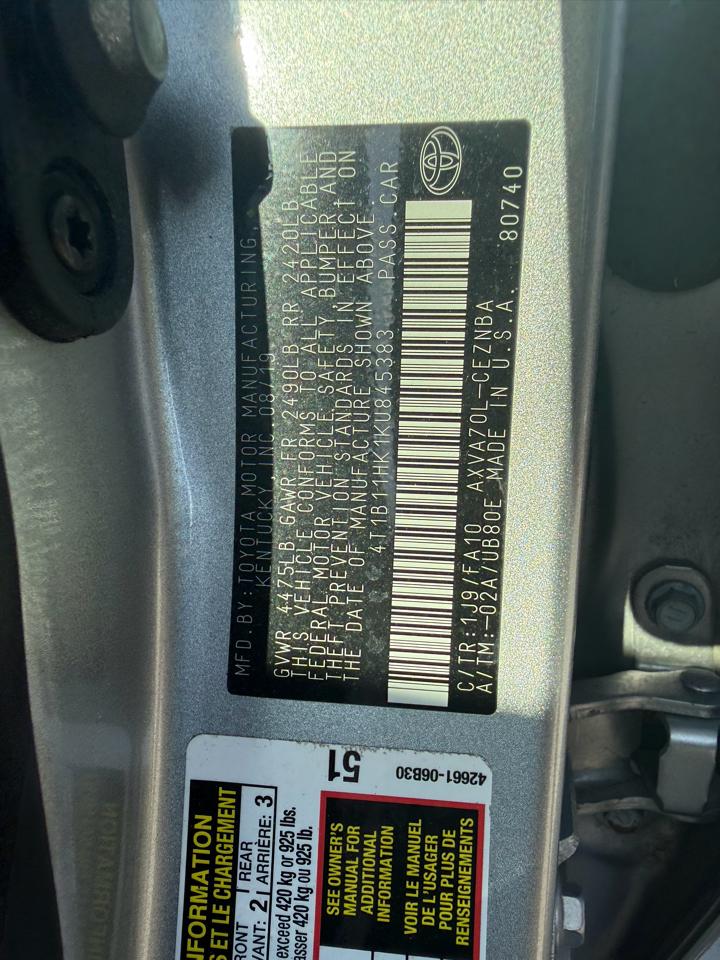 Toyota Camry LE 2019