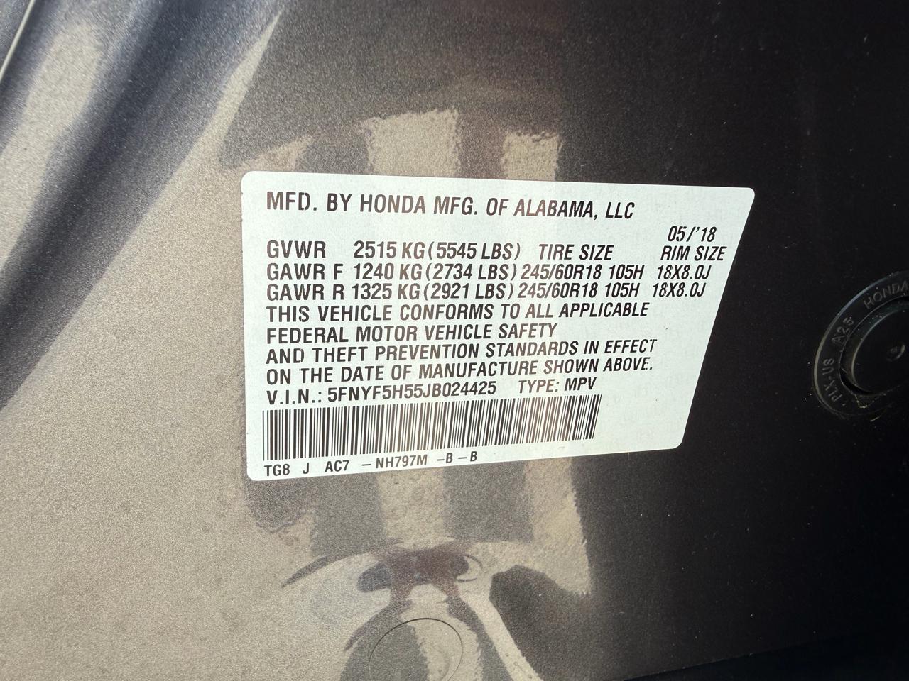 Honda Pilot EX-L 2WD 2018