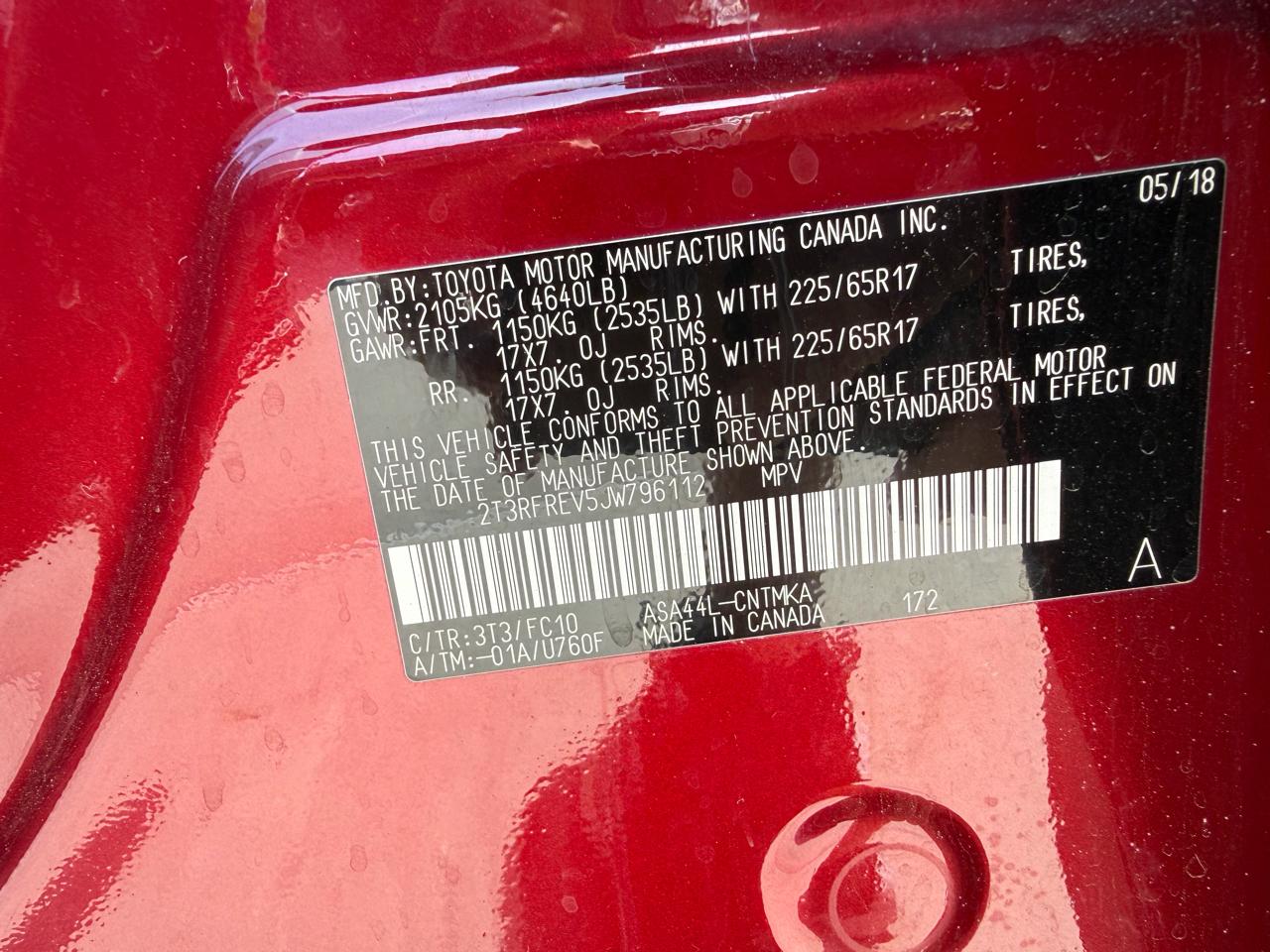 Toyota RAV4 Adventure AWD 2018