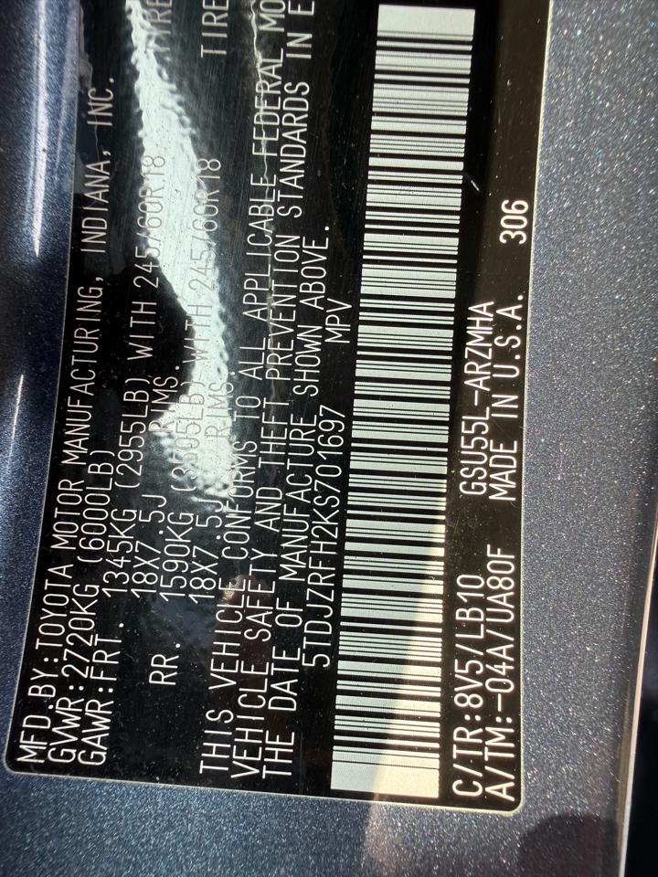 Toyota Highlander  2019