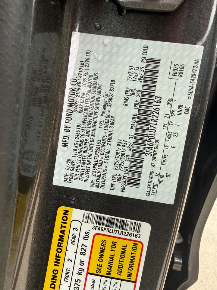 Ford Fusion Hybrid SE FWD 2020