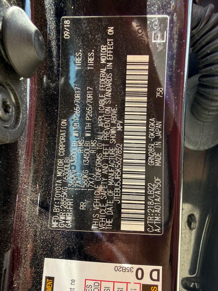 Toyota 4Runner SR5 Premium 4WD 2019