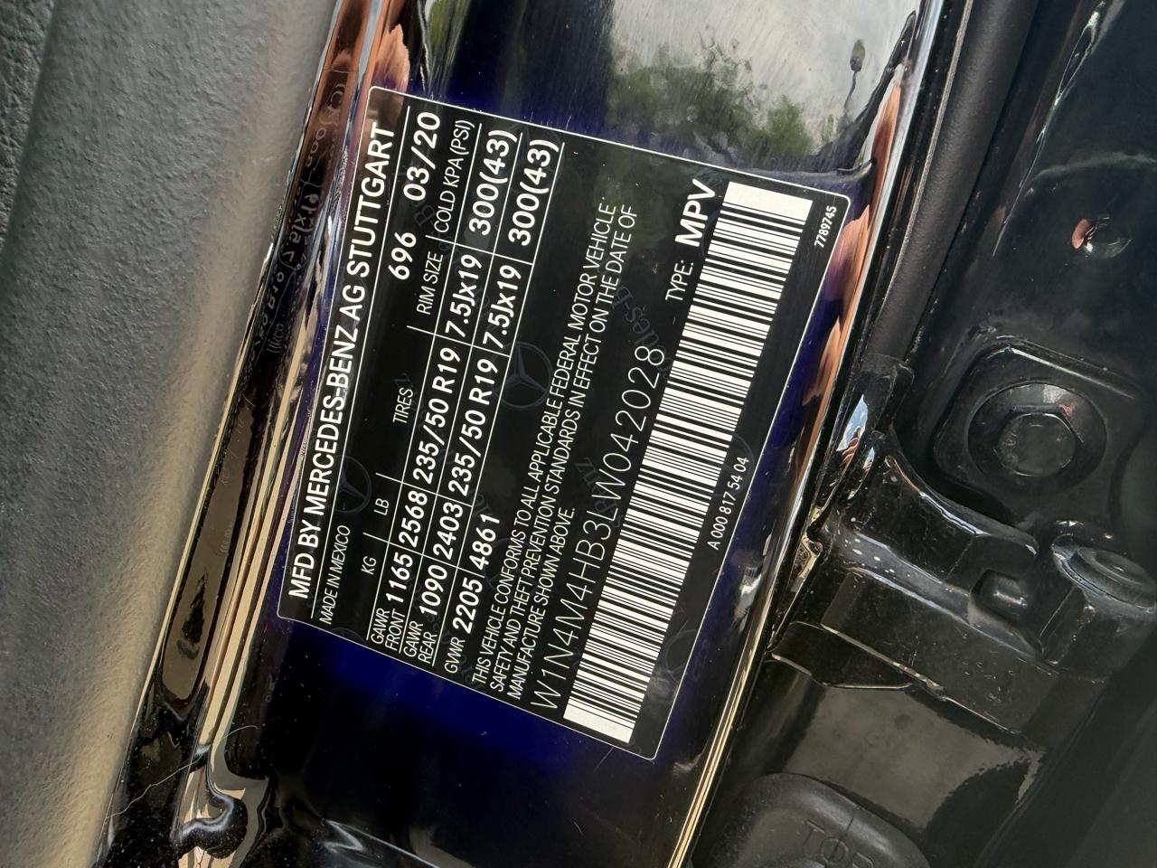 Mercedes-Benz GLB GLB 250 4MATIC SUV 2020