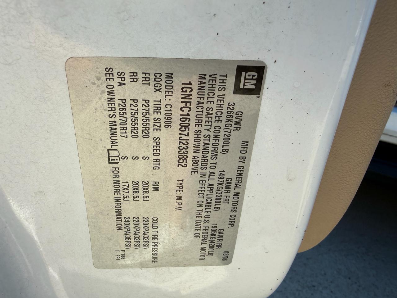 Chevrolet Suburban 2WD 4dr 1500 LTZ 2007