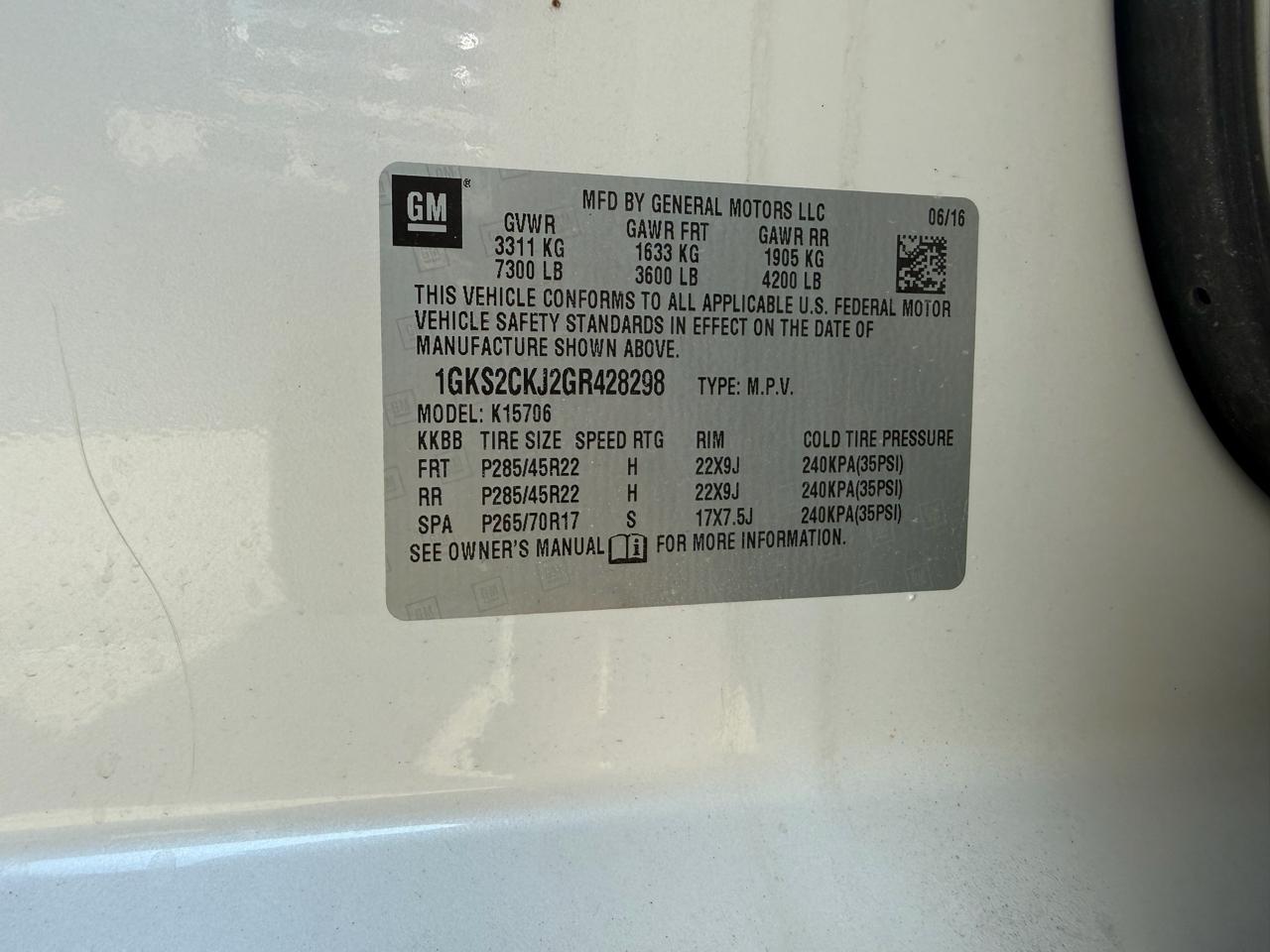 GMC Yukon 4WD 4dr Denali 2016