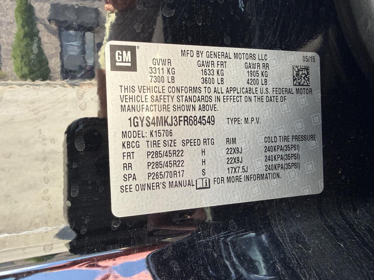 Cadillac Escalade 4WD 4dr Luxury 2015