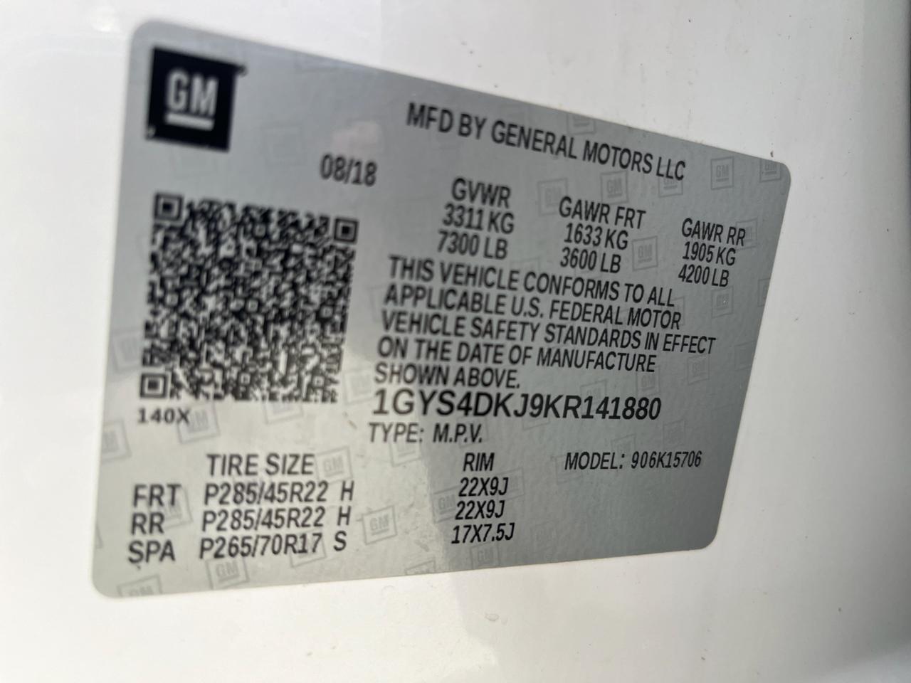 Cadillac Escalade 4WD 4dr Platinum 2019