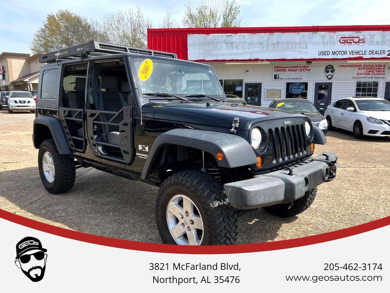 Used 2007 Jeep Wrangler 4WD 4dr Unlimited X for Sale in Northport AL 35473  Geos Autos