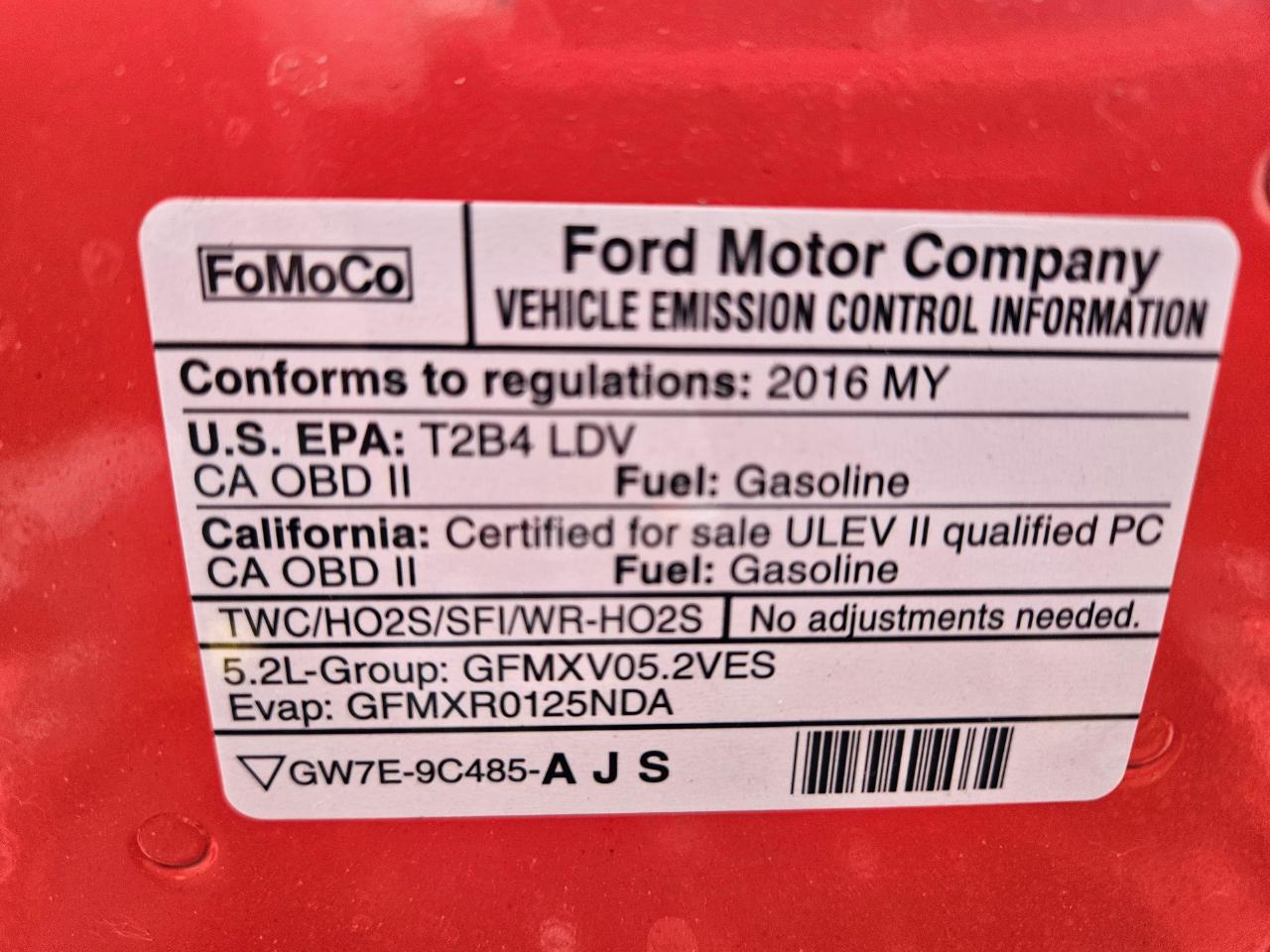 Ford Mustang Shelby GT 350 2016