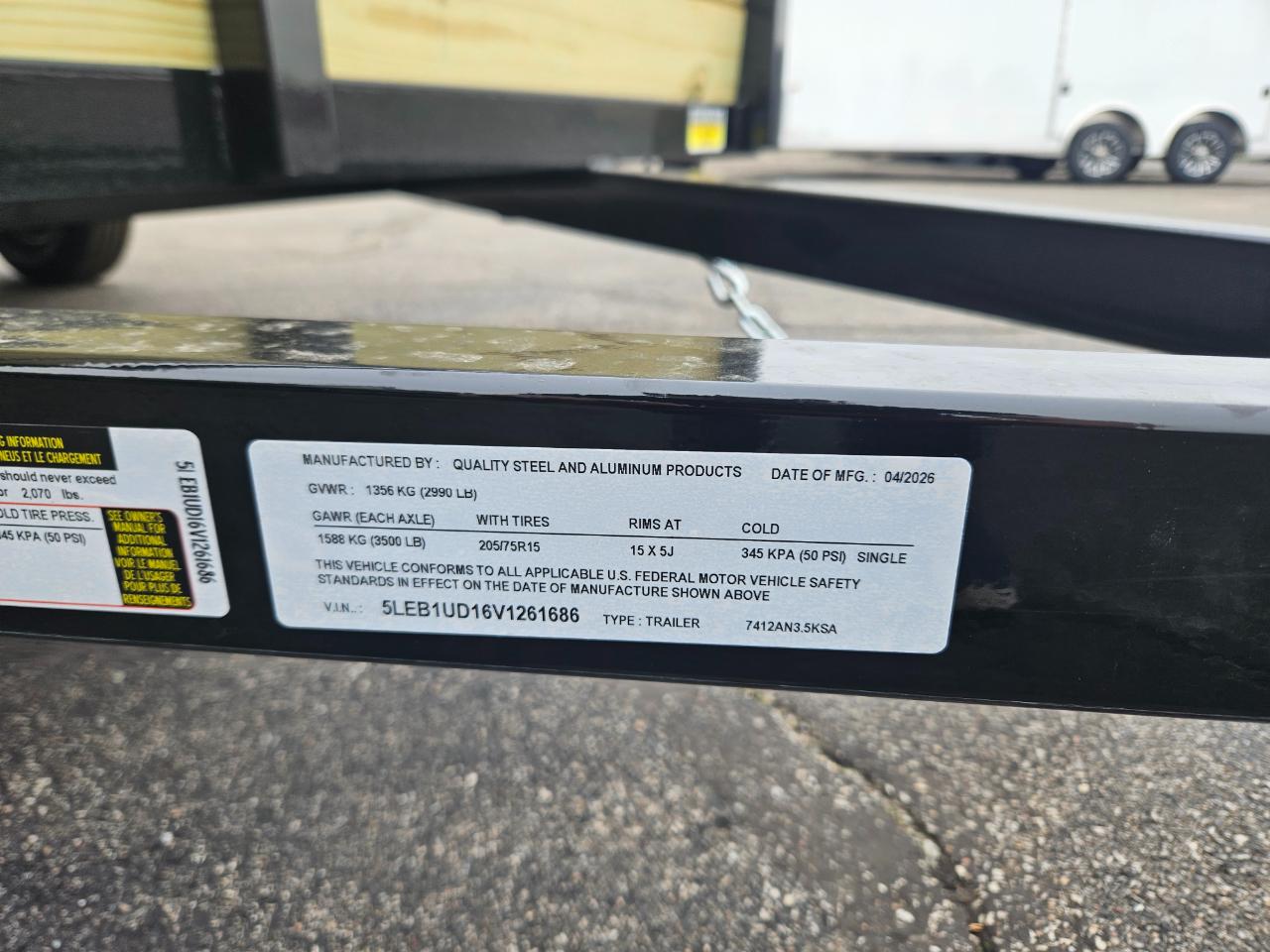 Quality Steel & Aluminum Products 7412AN3.5KSA  2027