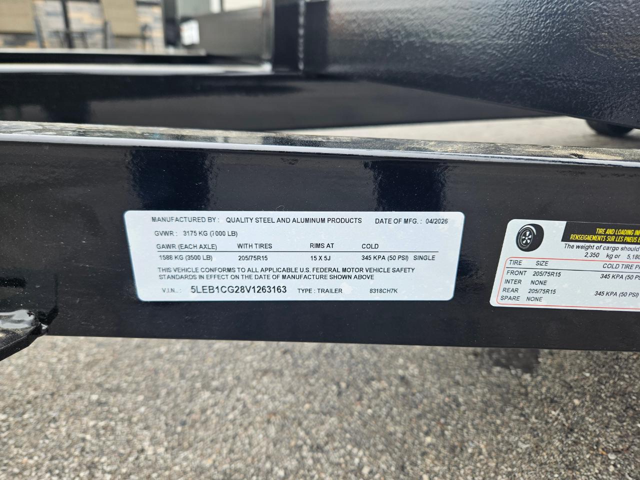 Quality Steel & Aluminum Products 8318CH7K  2027