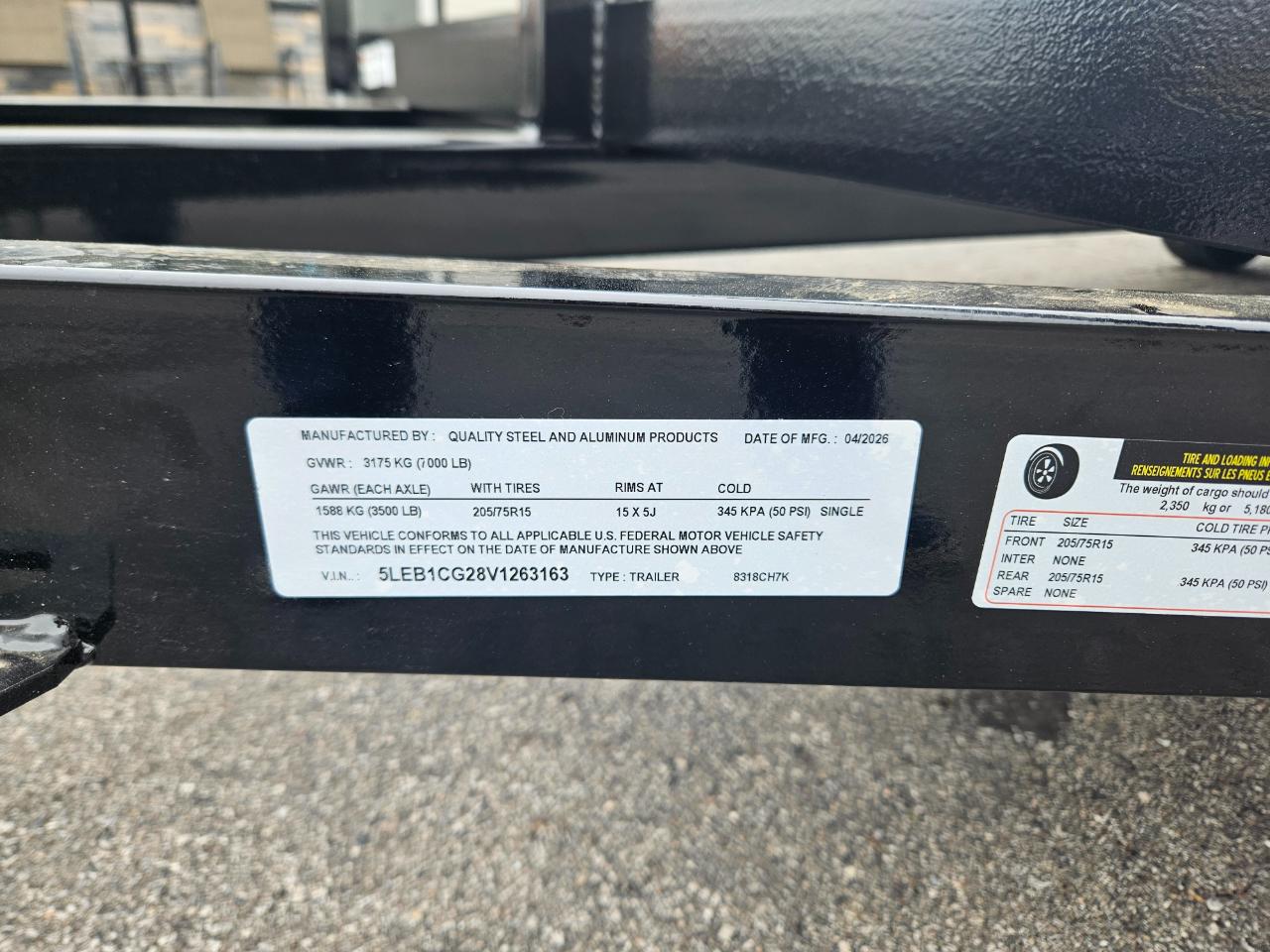 Quality Steel & Aluminum Products 8318CH7K  2027