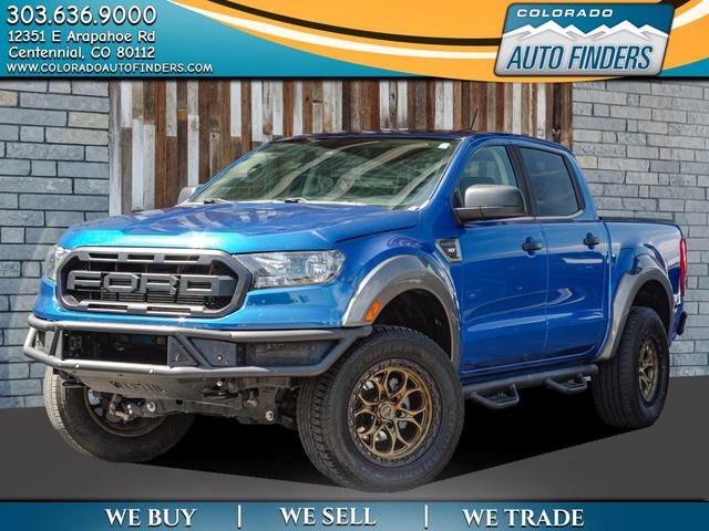 Blue 2019 Ford Ranger Pickup Truck Four-Wheel Drive Automatic