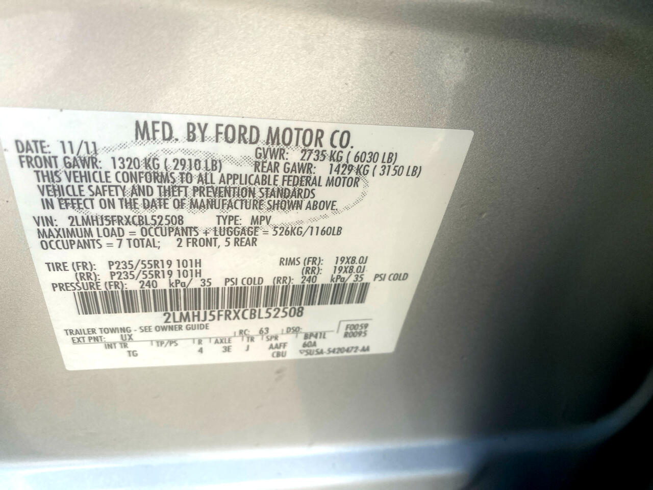 Lincoln MKT 3.7L FWD 2012 Lincoln MKT 3.7L FWD 2012