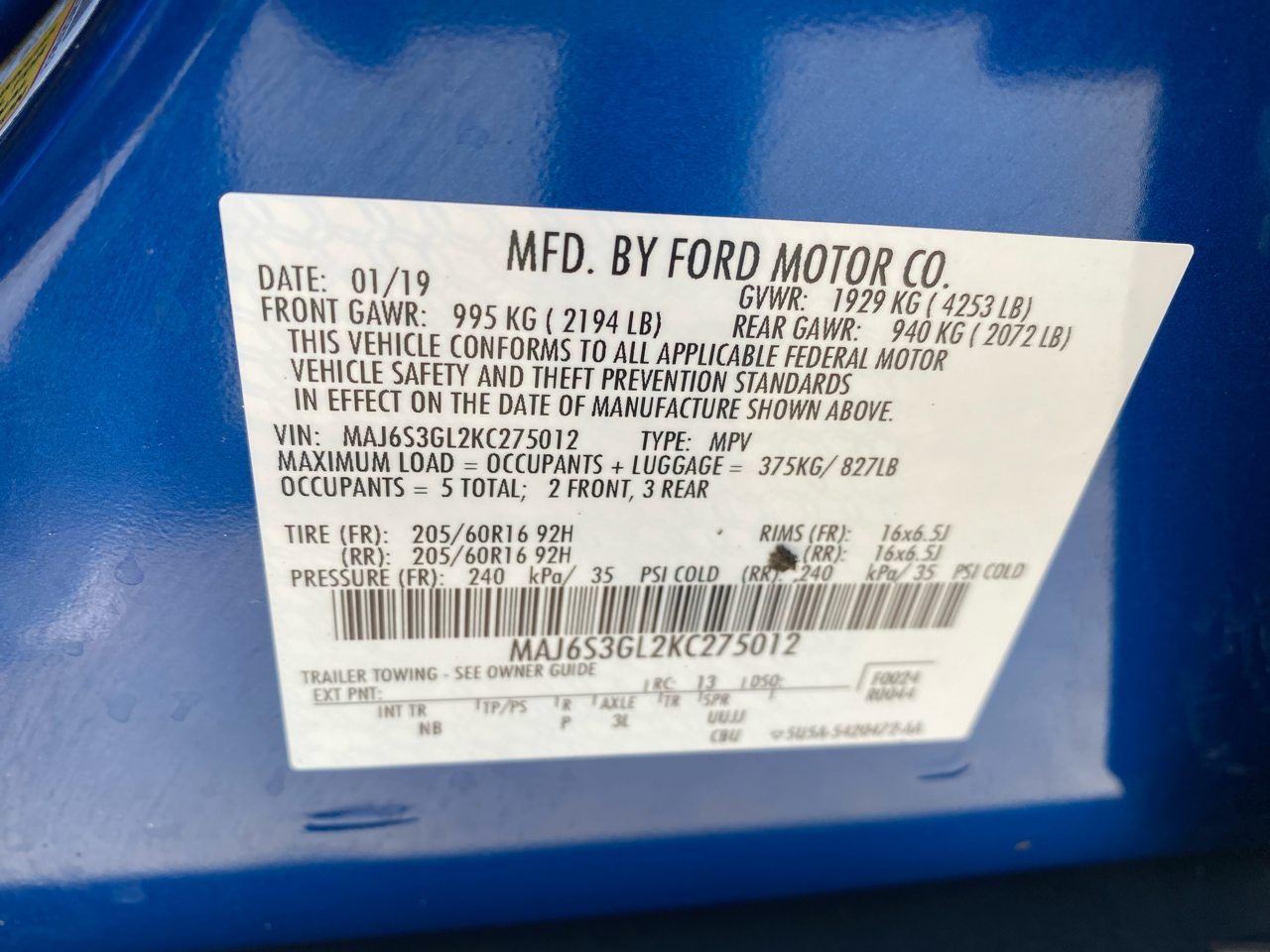 Ford EcoSport SE AWD 2019 Ford EcoSport SE AWD 2019