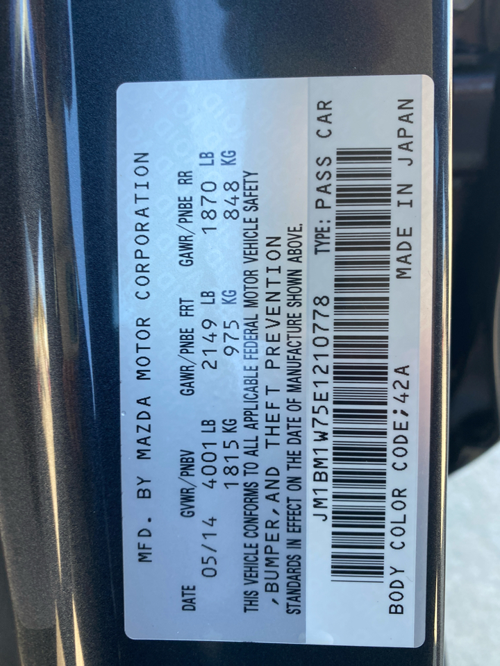 Mazda MAZDA3 I Grand Touring AT 4-Door 2014 Mazda MAZDA3 I Grand Touring AT 4-Door 2014