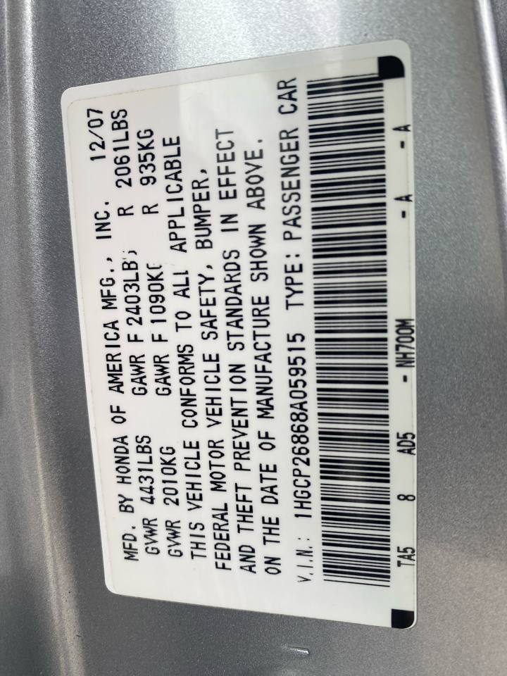 Honda Accord EX-L Sedan AT 2008