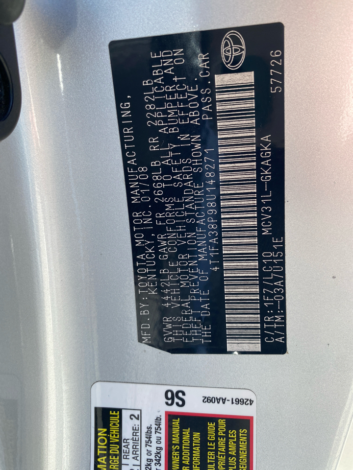 Toyota Camry Solara Sport Convertible 2008