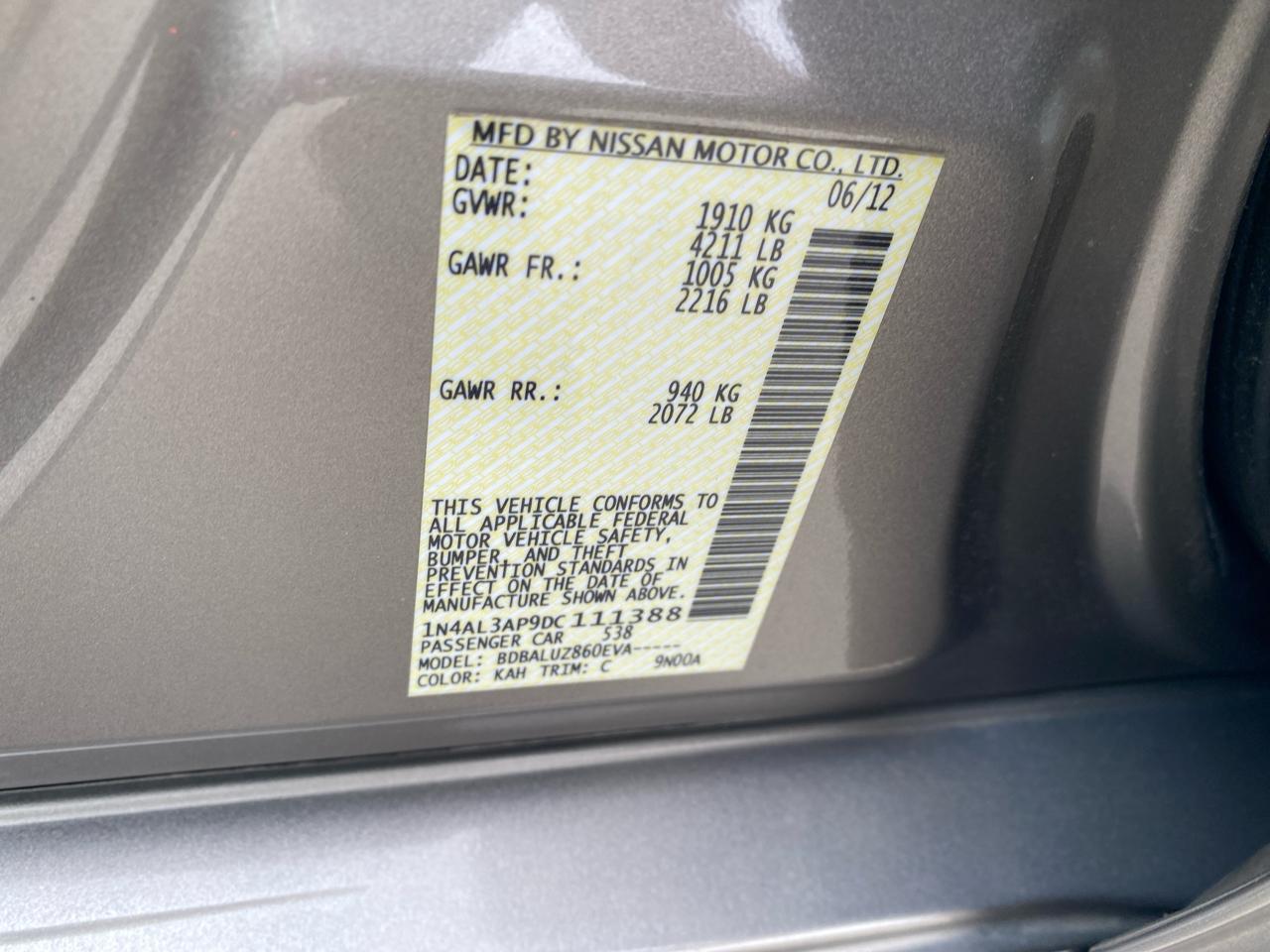 Nissan Altima 2.5 SL 2013