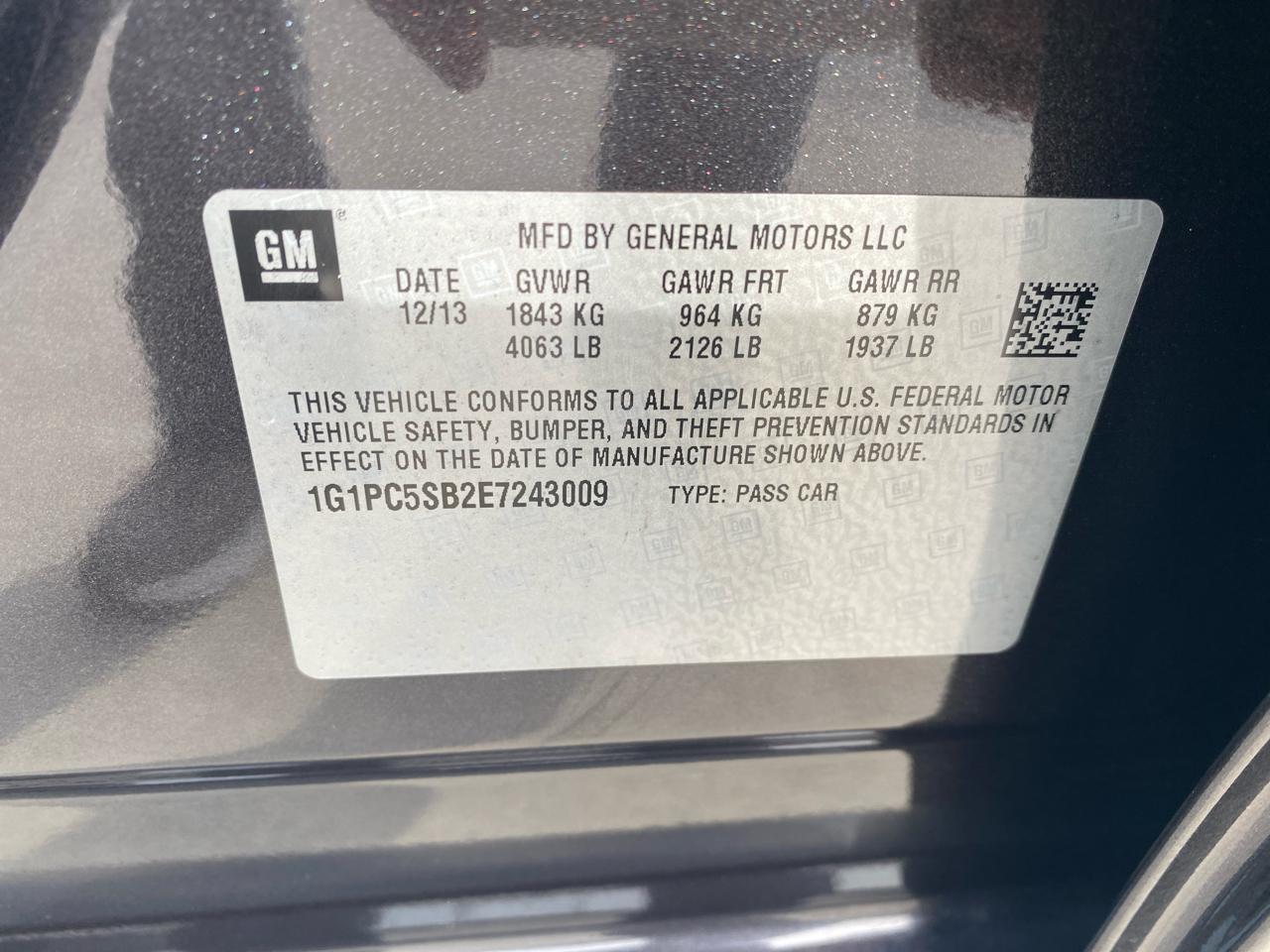 Chevrolet Cruze 1LT Auto 2014