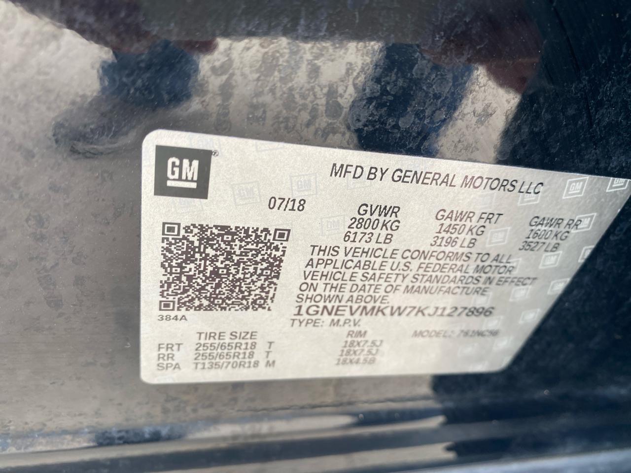 Chevrolet Traverse LT FL AWD 2019