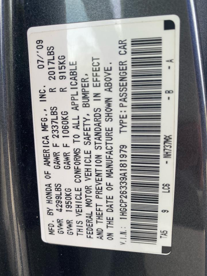 Honda Accord LX sedan AT 2009