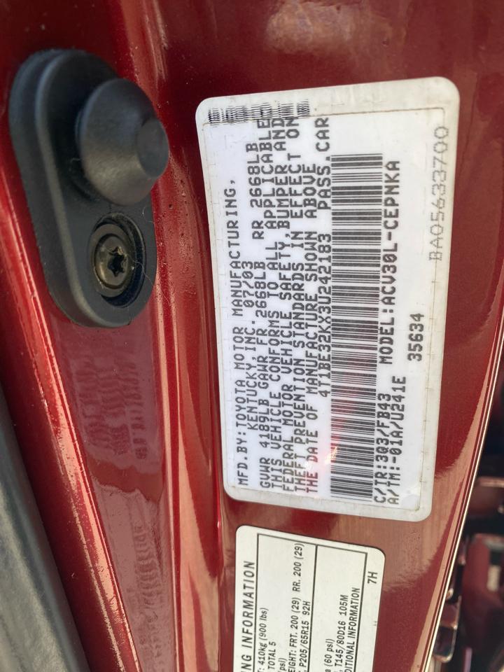 Toyota Camry XLE 2003