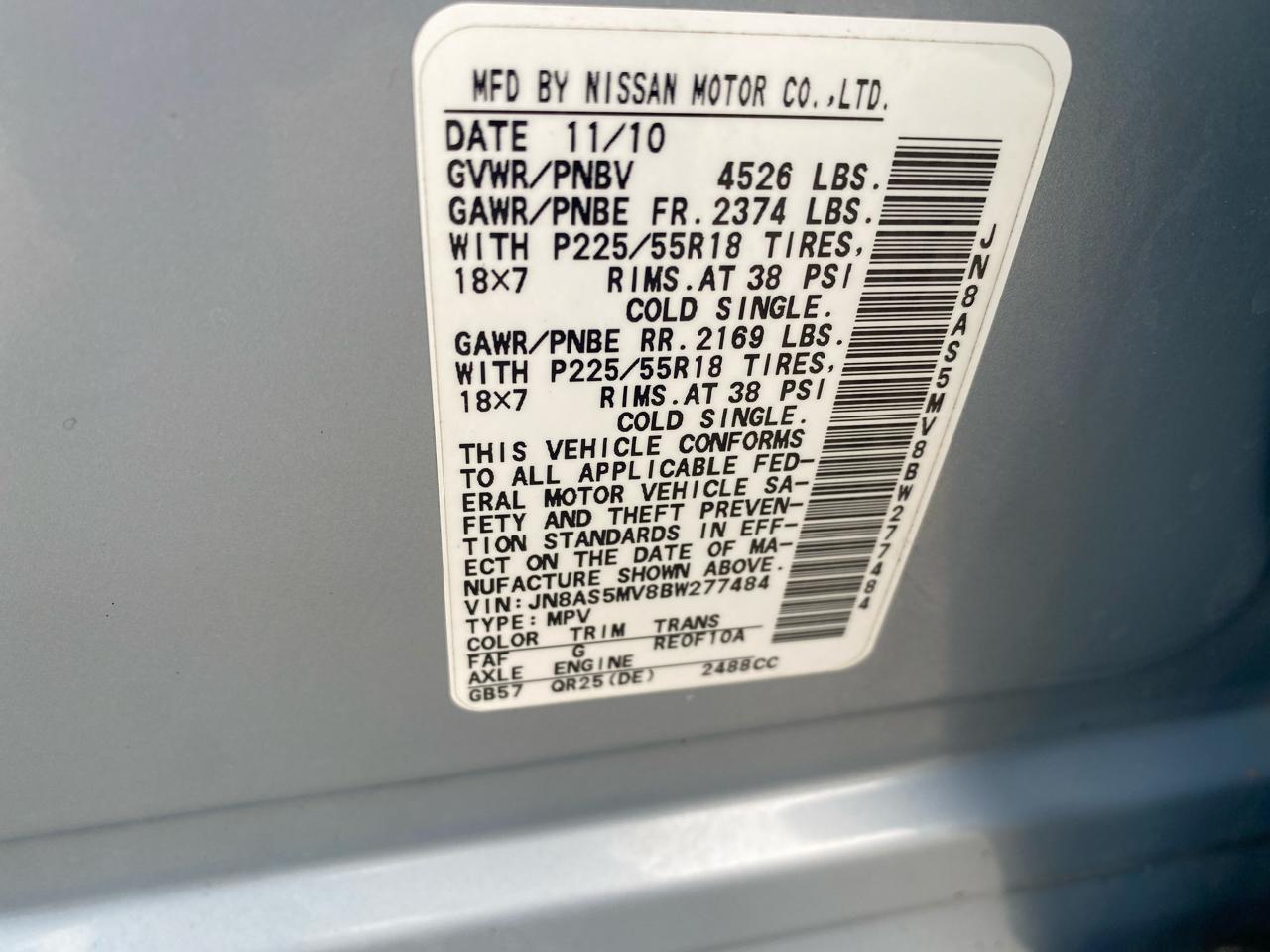 Nissan Rogue S AWD 2011