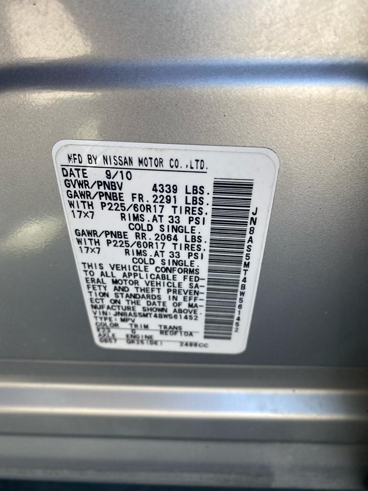 Nissan Rogue S FWD Krom Edition 2011