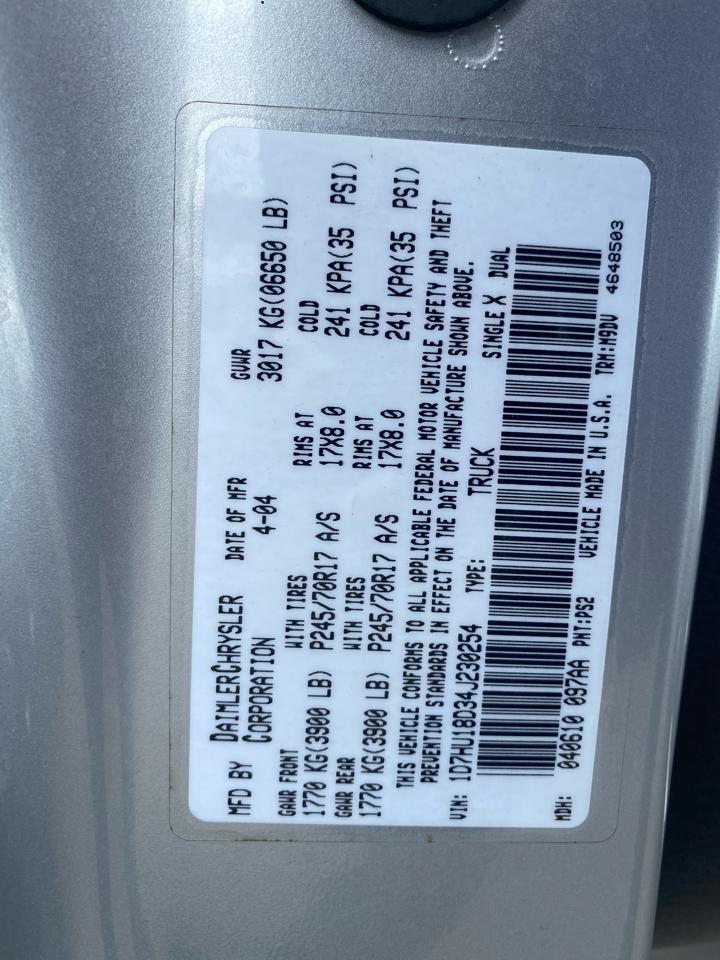 Dodge Ram 1500 Laramie Quad Cab Long Bed 4WD 2004