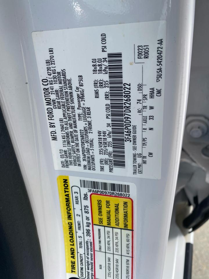 Ford Fusion Titanium AWD 2013