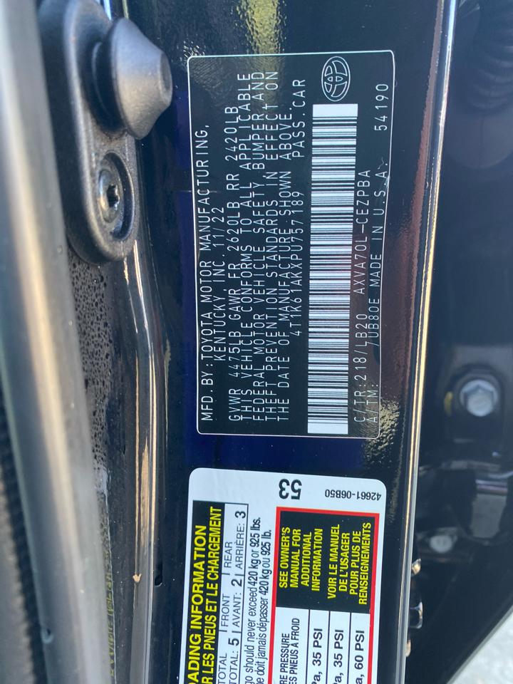Toyota Camry XSE 2023