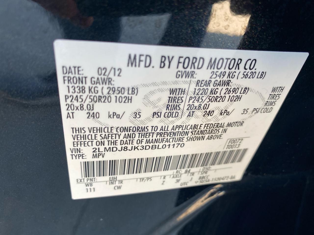 Lincoln MKX AWD 2013