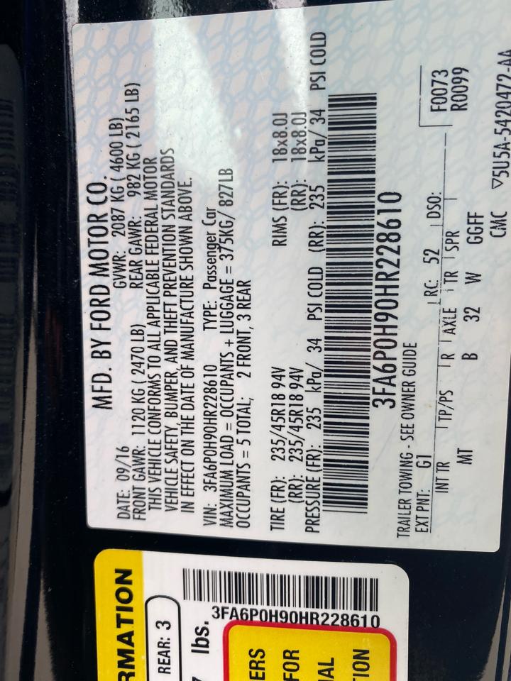 Ford Fusion SE 2017