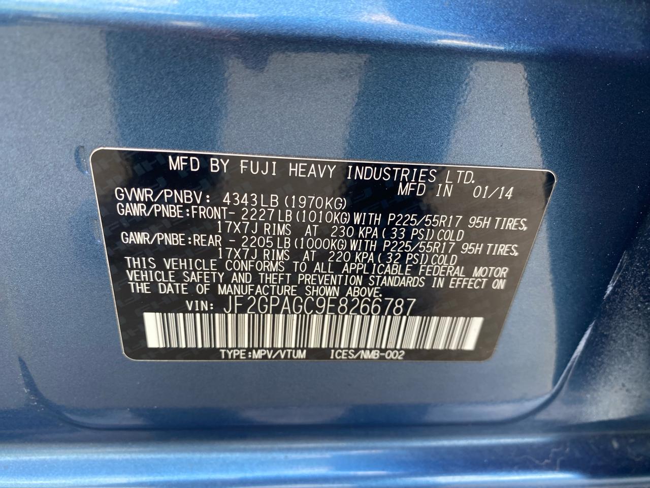 Subaru XV Crosstrek 2.0 Limited 2014