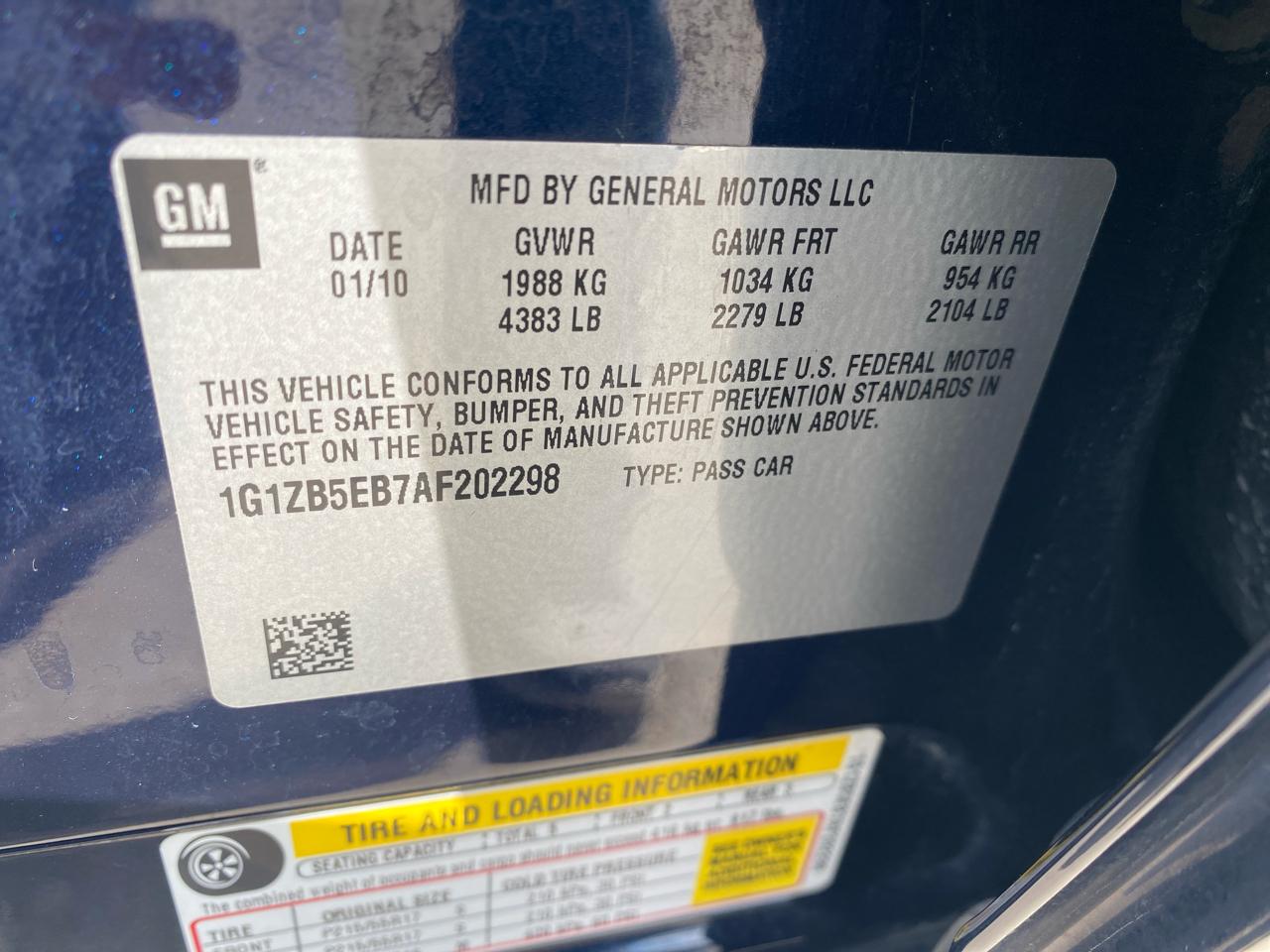 Chevrolet Malibu LS 2010