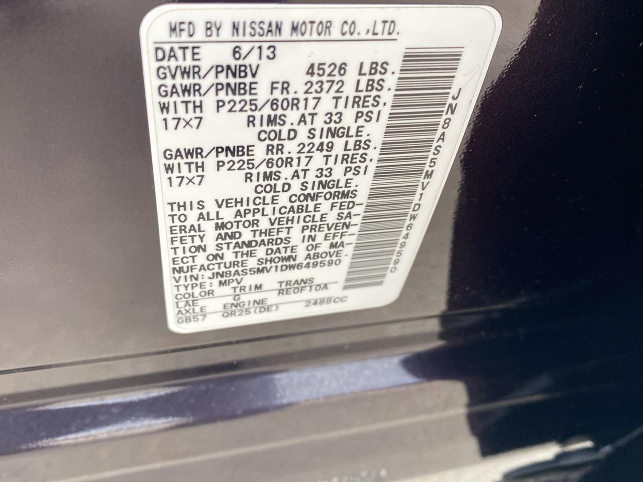 Nissan Rogue S AWD 2013